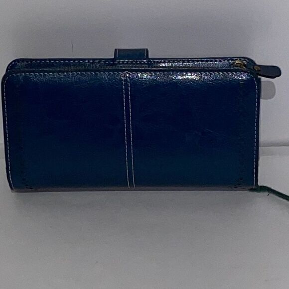 Sendefn Women's Blue Card and Coin Wristlet Wallet Size 4 X 7.5 - Picture 3 of 11